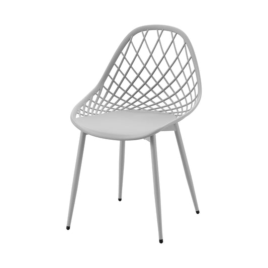 MILAN Hollow Chair with Iron Legs - Gray