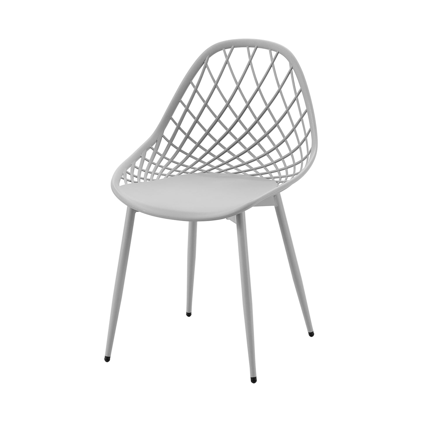 MILAN Hollow Chair with Iron Legs - Gray