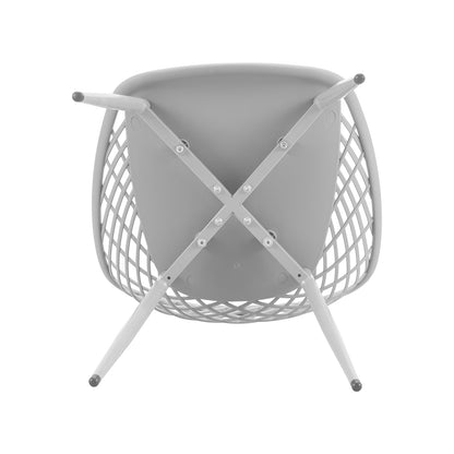 MILAN Hollow Chair with Iron Legs - Gray