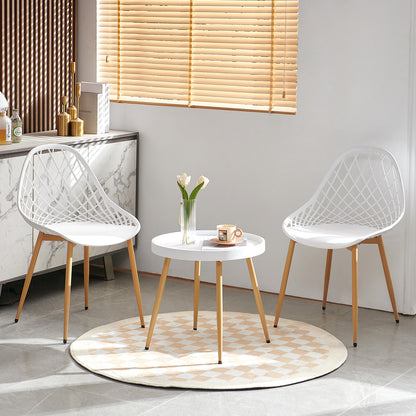MILAN Hollow Tables and Chairs Iron Legs - White