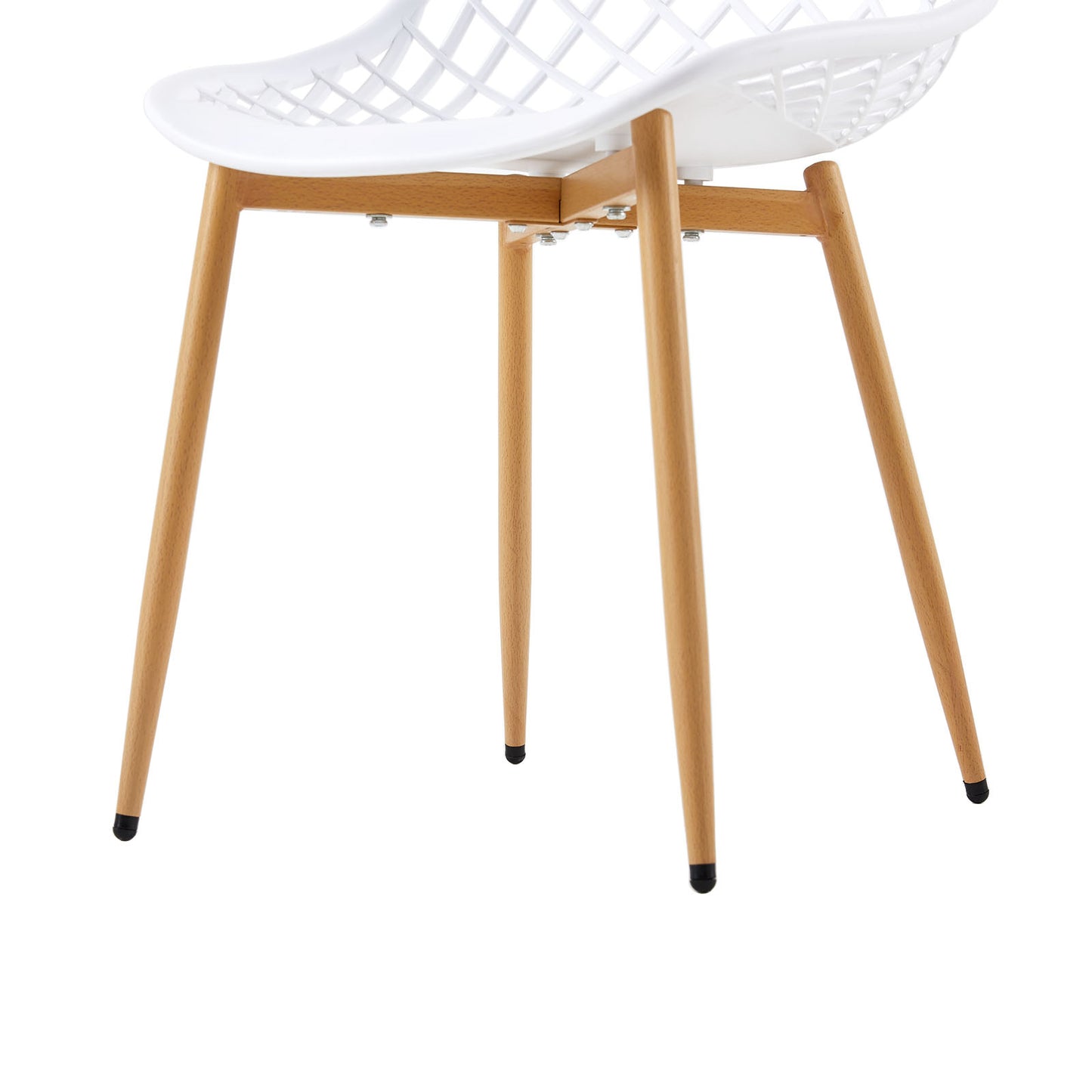 MILAN Hollow Chair with Iron Legs - White