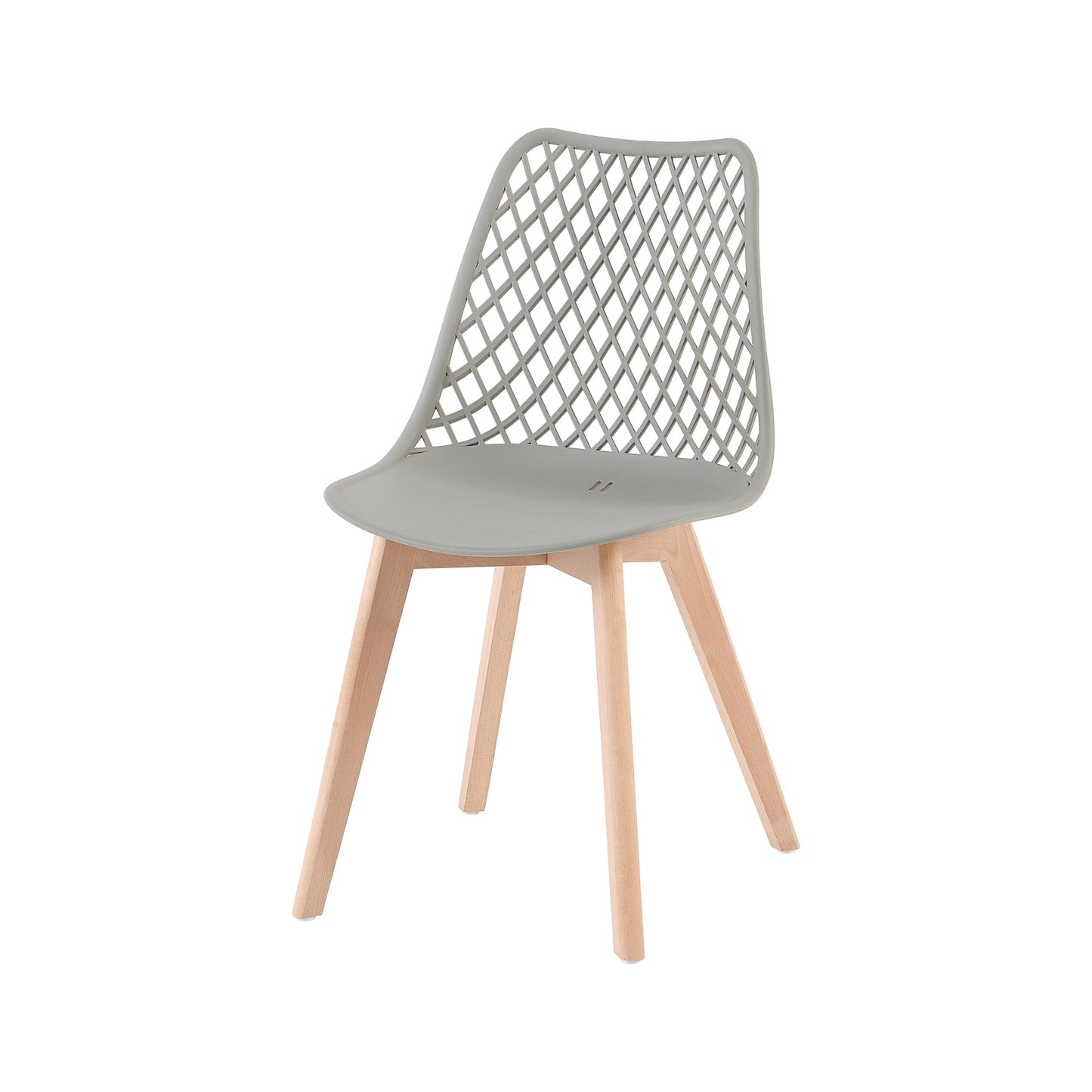 MOLSON Hollow Chair with Beech Legs - Gray