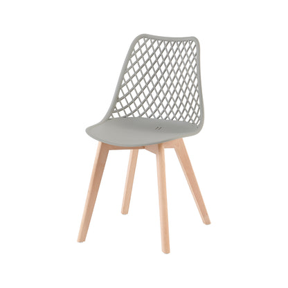 MOLSON Hollow Chair with Beech Legs - Gray