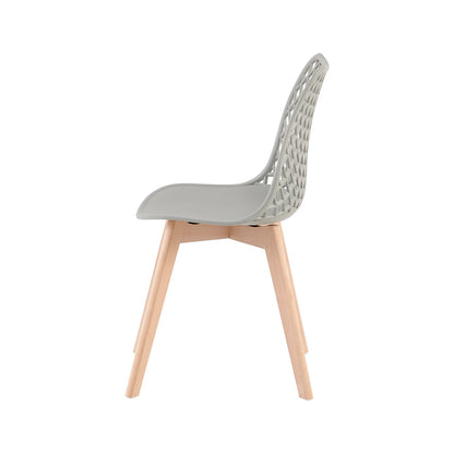 MOLSON Hollow Chair with Beech Legs - Gray