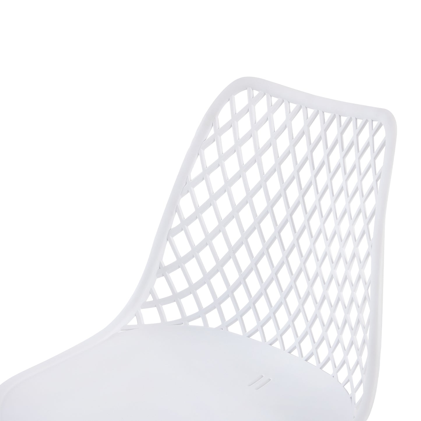 MOLSON Hollow Chair with Beech Legs - White
