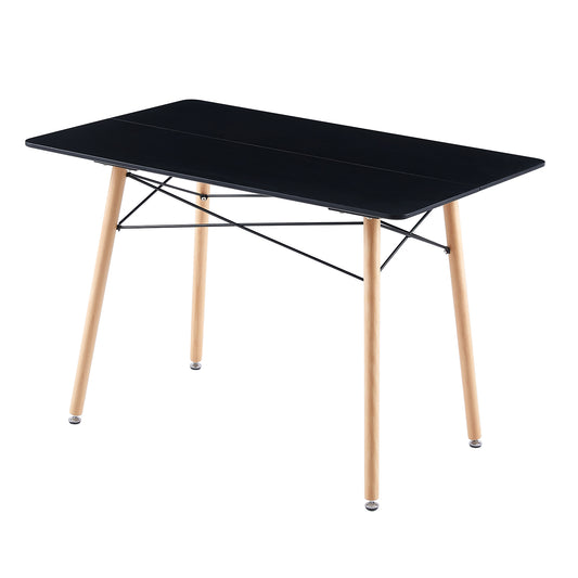 PANSY 110cm Dining Table With Beech Legs-Black