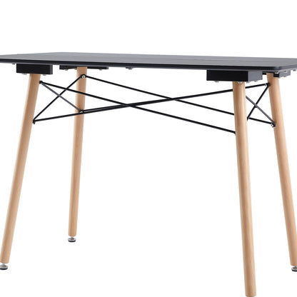 PANSY 110cm Dining Table With Beech Legs-Black
