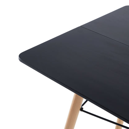 PANSY 110cm Dining Table With Beech Legs-Black