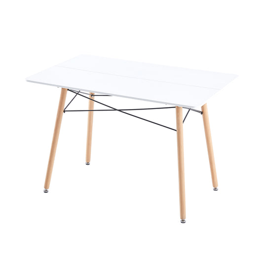 PANSY 110cm Dining Table With Beech Legs-White