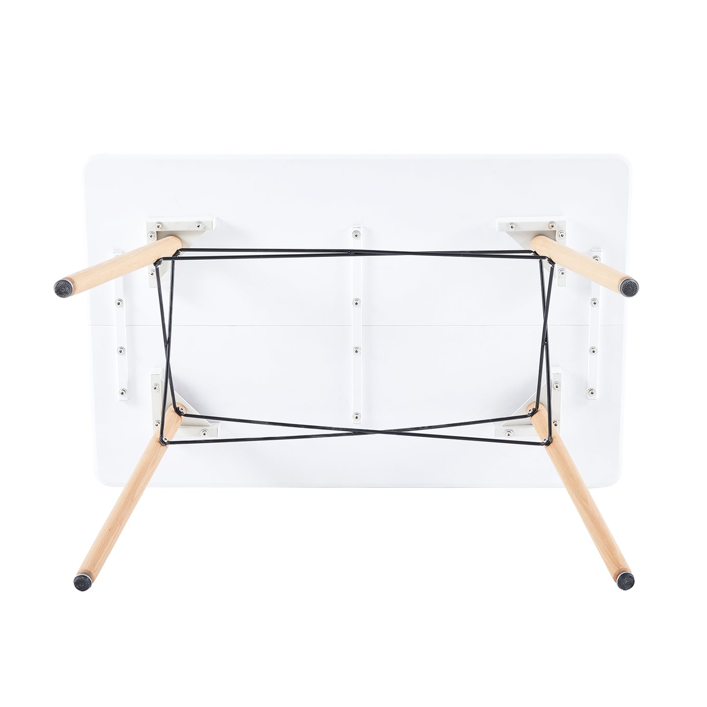 PANSY 110cm Dining Table With Beech Legs-White
