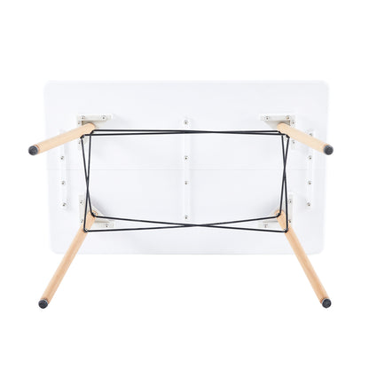 PANSY 110cm Dining Table With Beech Legs-White