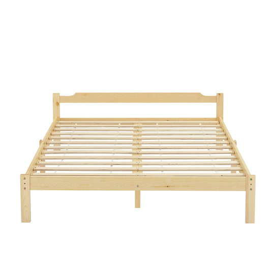 PONT Double Pine Wooden Bed 143.6*196cm - Wood