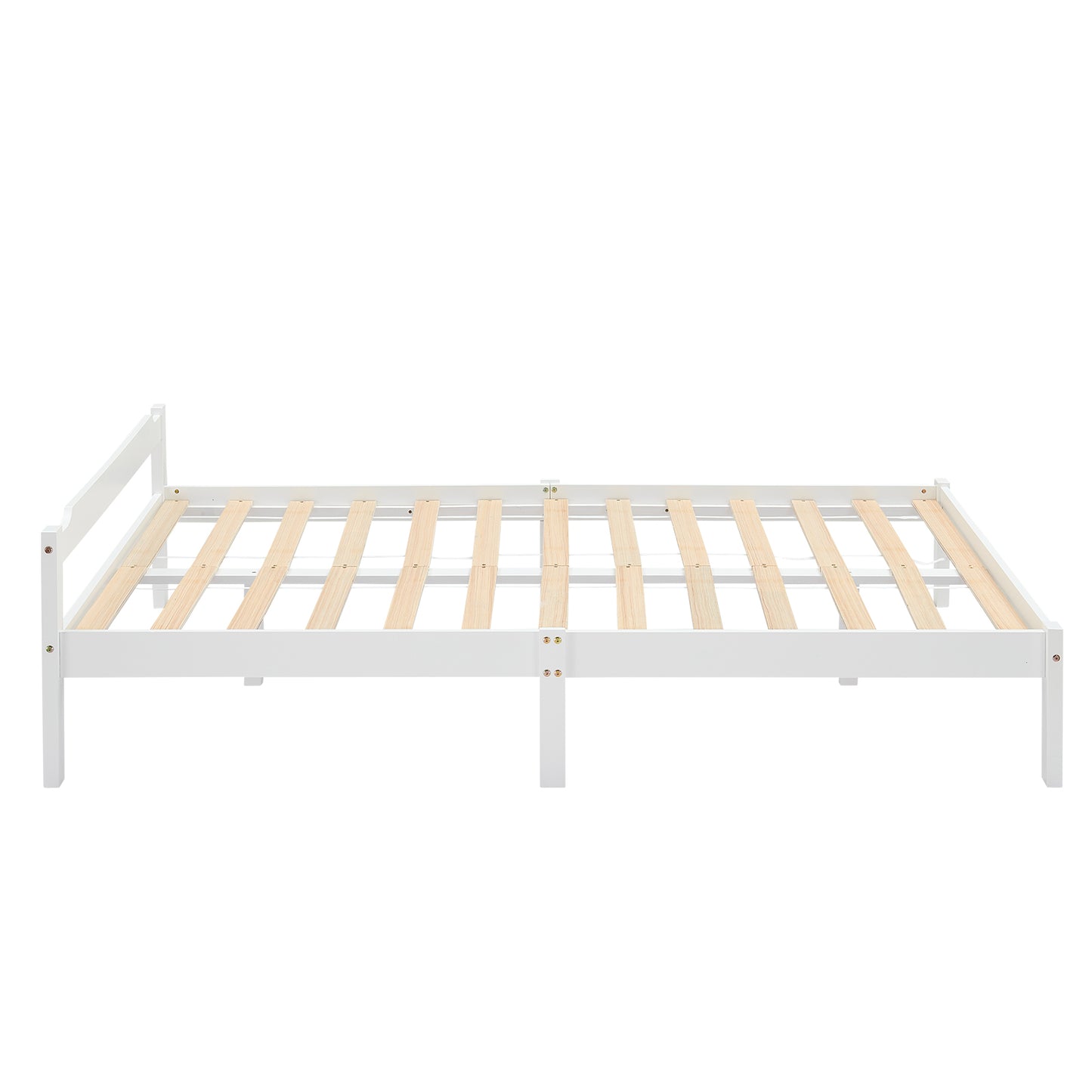 PONT Double Pine Wooden Bed 143.6*196cm - White