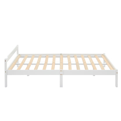 PONT Double Pine Wooden Bed 143.6*196cm - White