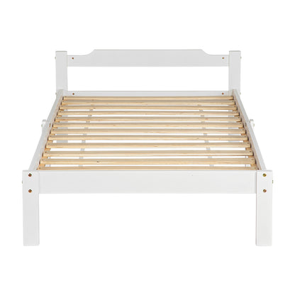 PONT Single Pine Wooden Bed 98*196cm - White