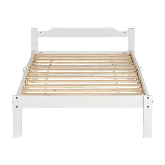 PONT Single Pine Wooden Bed 98*196cm - White