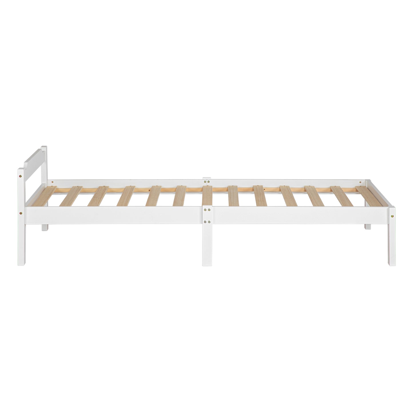 PONT Single Pine Wooden Bed 98*196cm - White