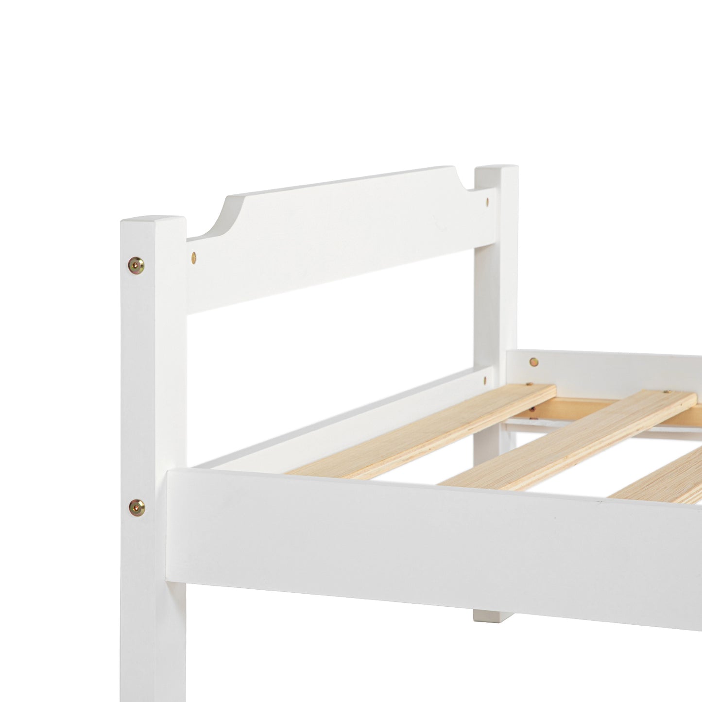 PONT Single Pine Wooden Bed 98*196cm - White