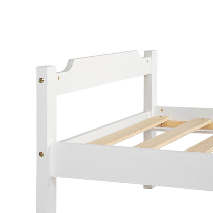 PONT Single Pine Wooden Bed 98*196cm - White