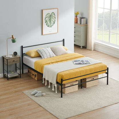 PRIMO Double Metal Bed 141.5*197cm - Black
