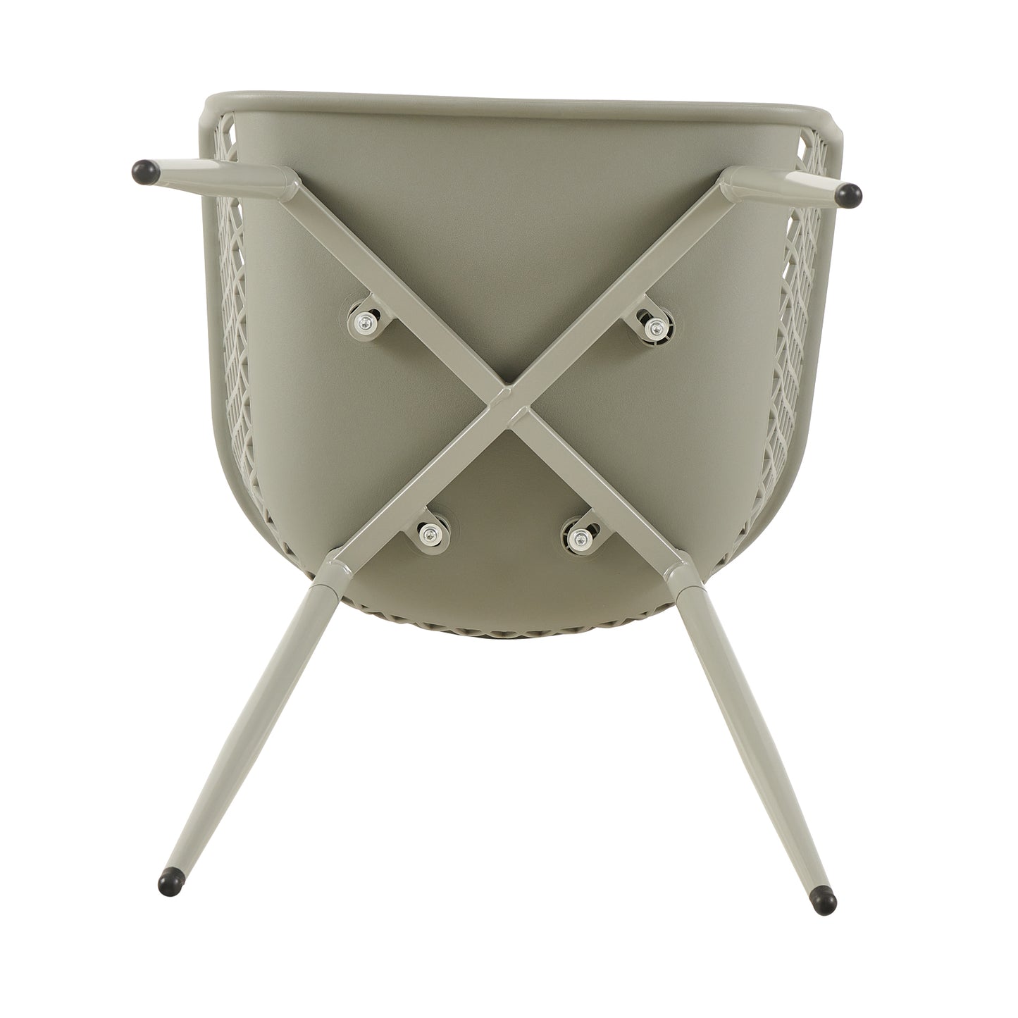 ROME Hollow Chair with Iron Legs - Gray