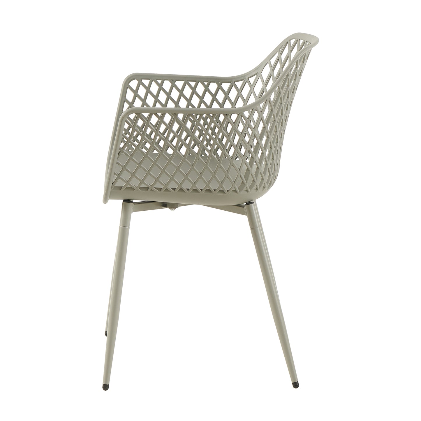 ROME Hollow Chair with Iron Legs - Gray