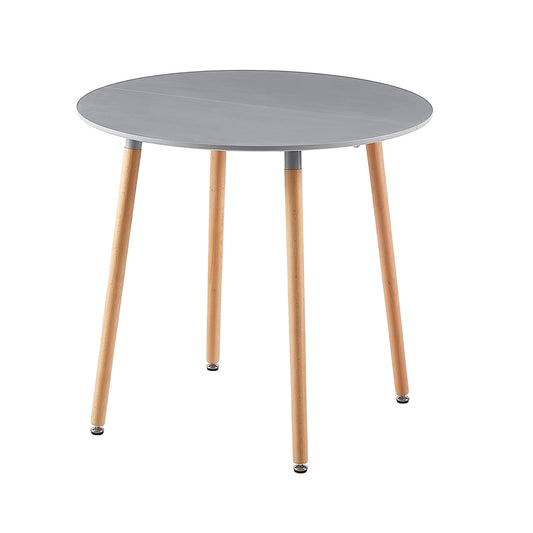 RONALD 80cm Circle Dining Table With Beech Legs-Gray