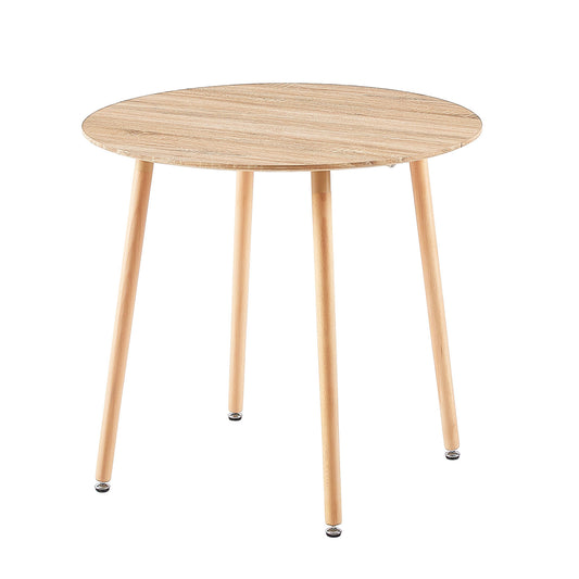 RONALD 80cm Circle Dining Table With Beech Legs-Oak Color