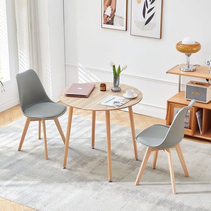 RONALD 80cm Circle Dining Table With Beech Legs-Oak Color