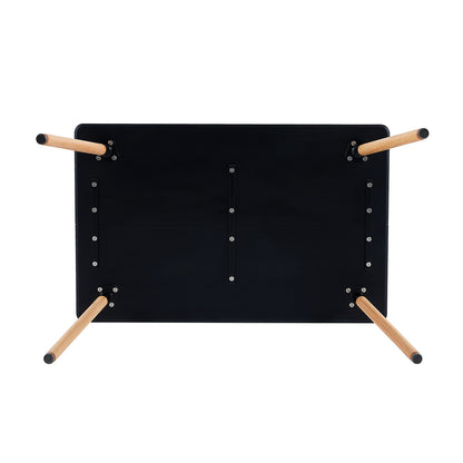 SAGE 110cm Splicing Dining Table With Beech Legs-Black