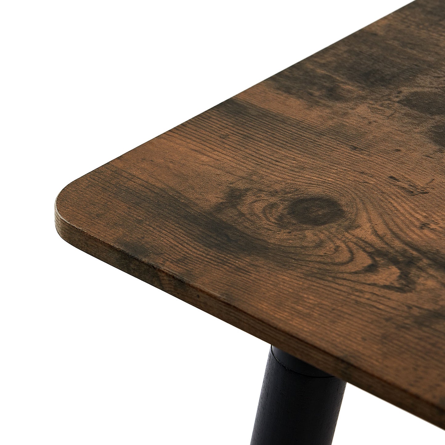 SAGE 110cm Splicing Dining Table With Beech Legs-Vintage Wood Grain
