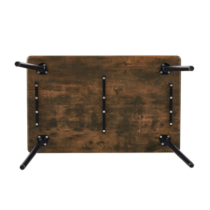 SAGE 110cm Splicing Dining Table With Beech Legs-Vintage Wood Grain
