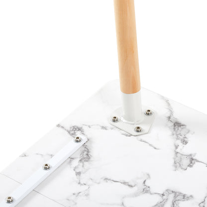 SAGE 110cm Splicing Dining Table With Beech Legs-MARBLE Color