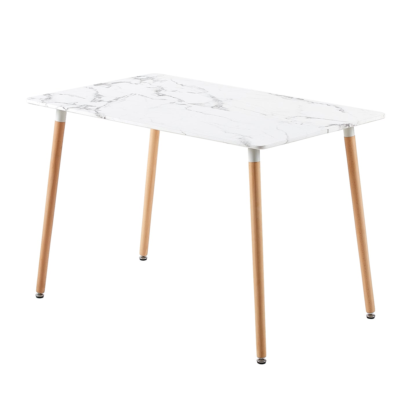 SAGE 110cm Splicing Dining Table With Beech Legs-MARBLE Color