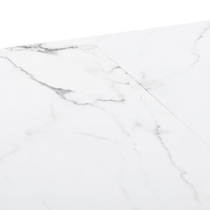 SAGE 110cm Splicing Dining Table With Beech Legs-MARBLE Color