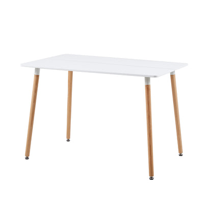 SAGE 110cm Splicing Dining Table With Beech Legs-White