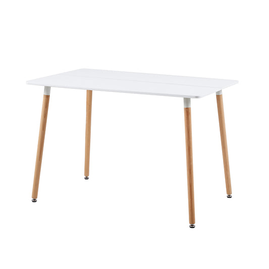 SAGE 110cm Splicing Dining Table With Beech Legs-White