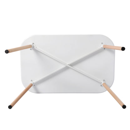 SAGE 110cm Oval Dining Table With Beech Legs-White