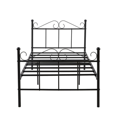 TIKI Double Metal Bed 103*207 cm - Black