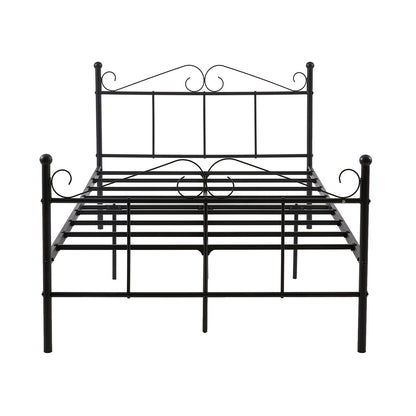 TIKI Double Metal Bed 123*207 cm - Black