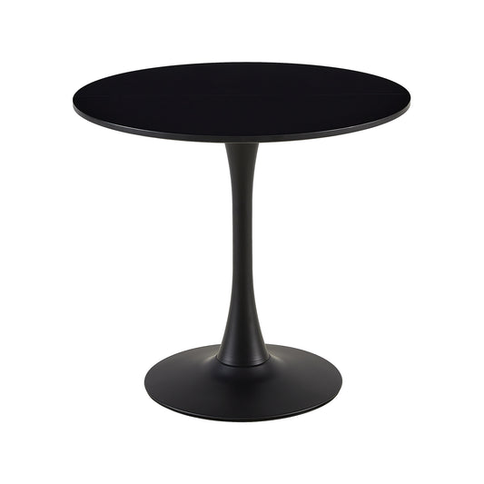 TULIP 80cm Circle Dining Table With Iron Legs-Black