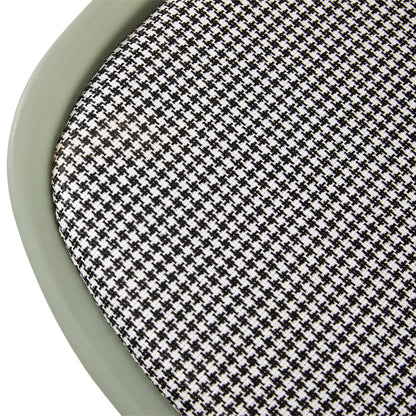 TULIP Dining Chair with Beech Legs - Light Green/Houndstooth Linen