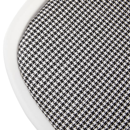 TULIP Dining Chair with Beech Legs - White/Houndstooth Linen