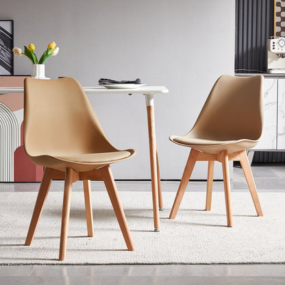 TULIP Dining Chair with Beech Legs - Kakhi