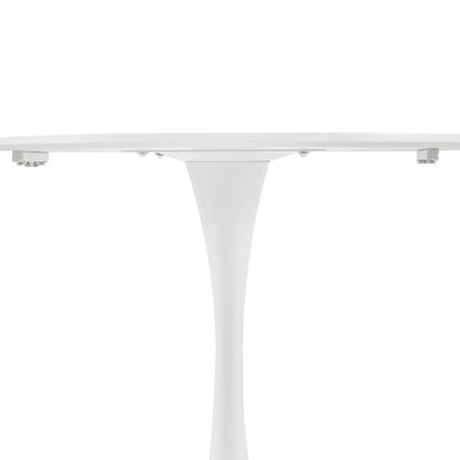 TULIP 80cm Circle Dining Table With Iron Legs-MARBLE