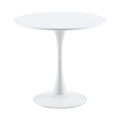 TULIP 80cm Circle Dining Table With Iron Legs-White