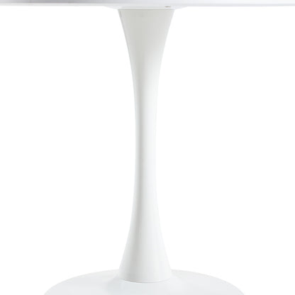 TULIP 80cm Circle Dining Table With Iron Legs-White