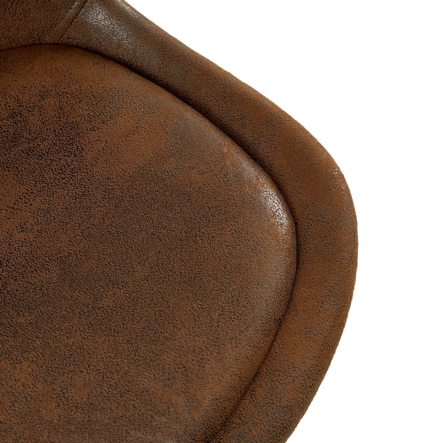 TULIP Dining Chair with Black Beech Legs and Suede Texture-Brown
