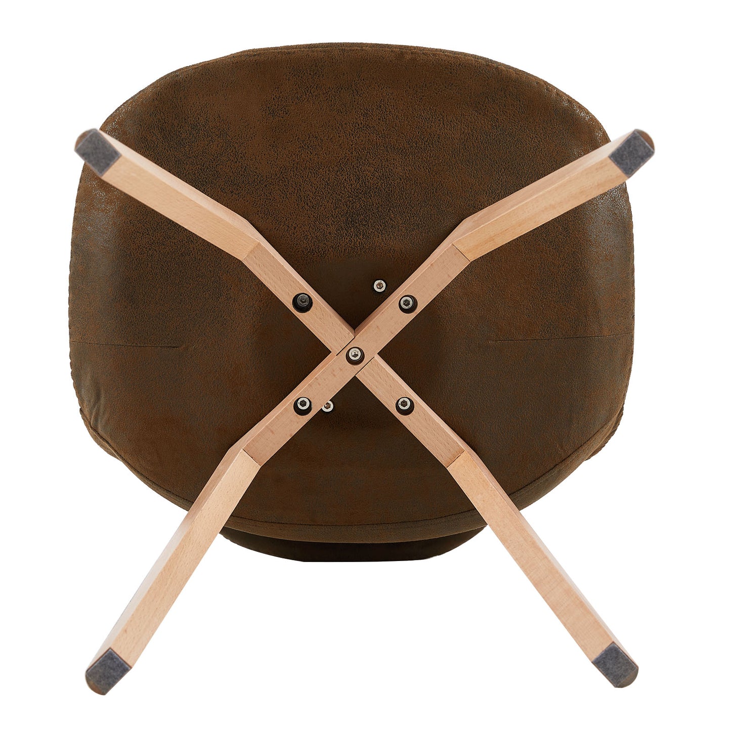 TULIP Dining Chair with SUEDE-Brown