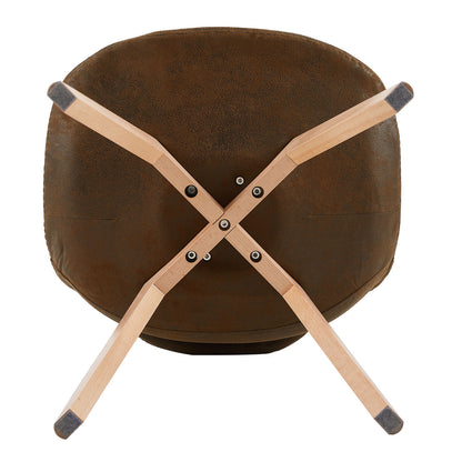 TULIP Dining Chair with SUEDE-Brown